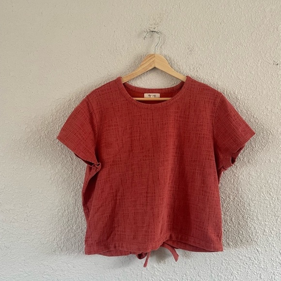 Madewell verse back tie top in Muted Red - Picture 2 of 11